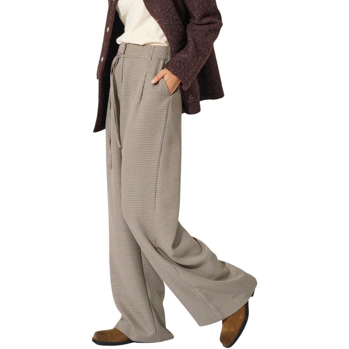 Only Îmbracaminte ONLMIRIA HW CHECK BELT WIDE PANT CC TLR 15376507