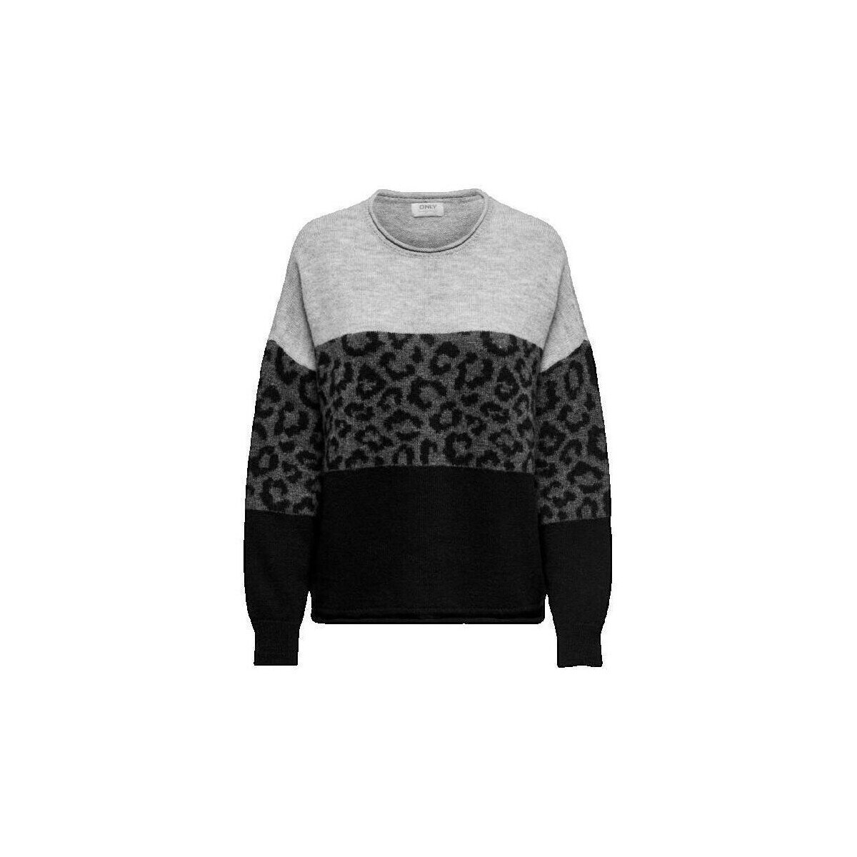 Only Îmbracaminte Pull motif léopard col rond