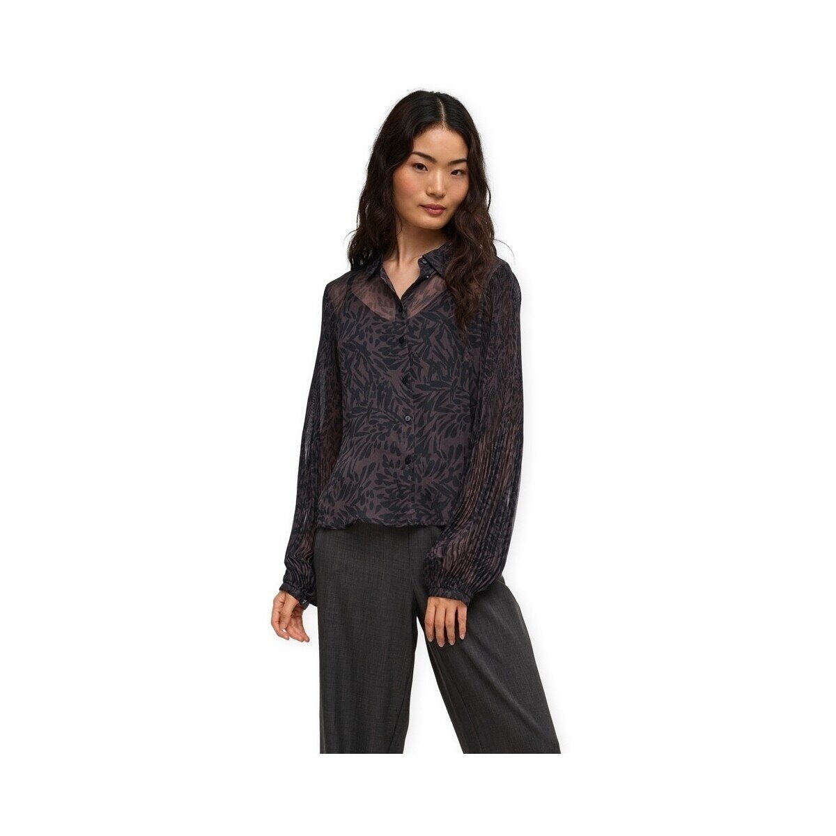 Only Îmbracaminte Star Peninna Shirt - Chocolate Plum/Shadow Lea
