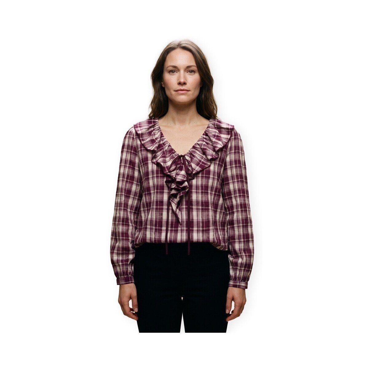 Only Îmbracaminte Top Nimu Kanika - Fig/Fig Checks