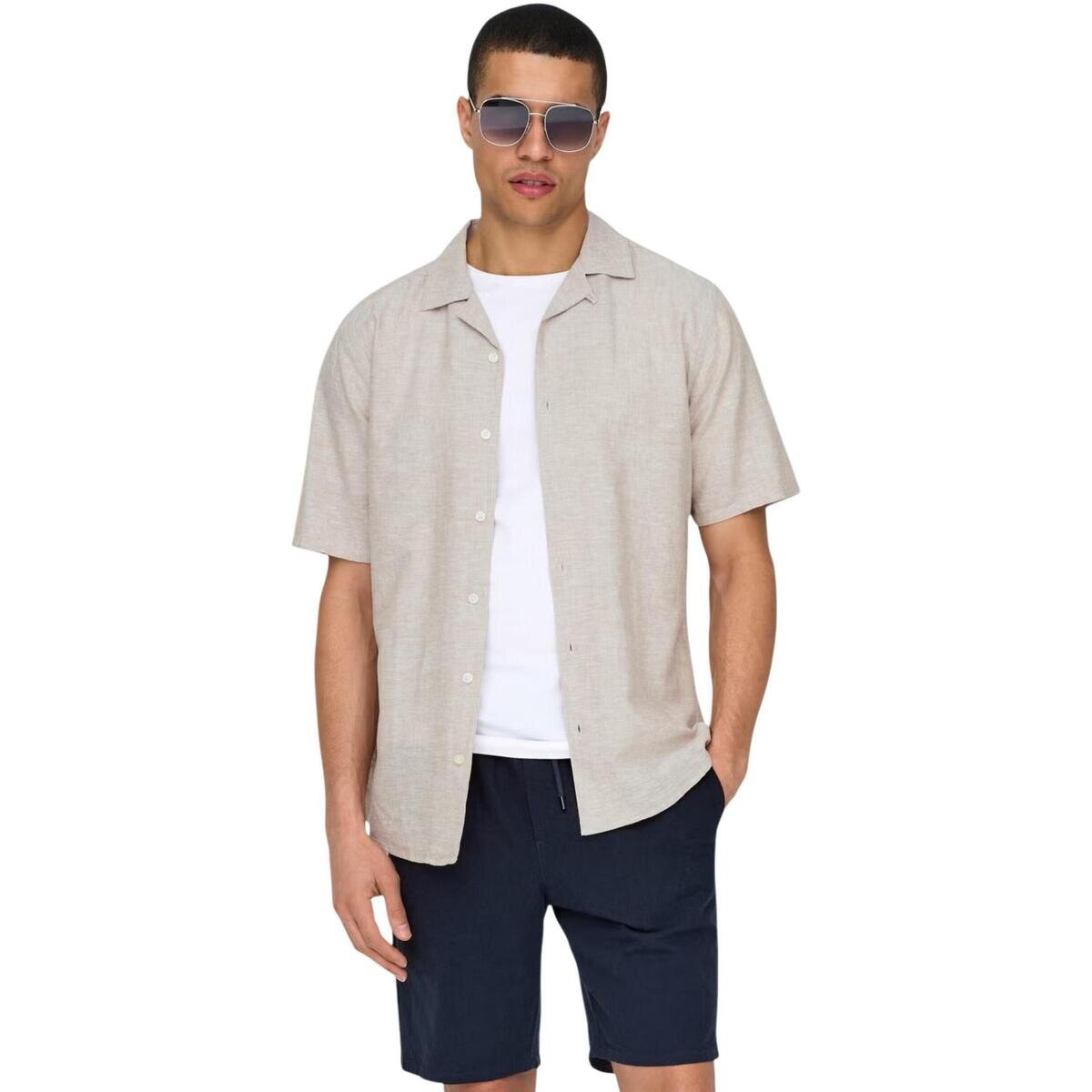 Only & Sons Îmbracaminte ONSCAIDEN SS SOLID RESORT LINEN NOOS 22025116
