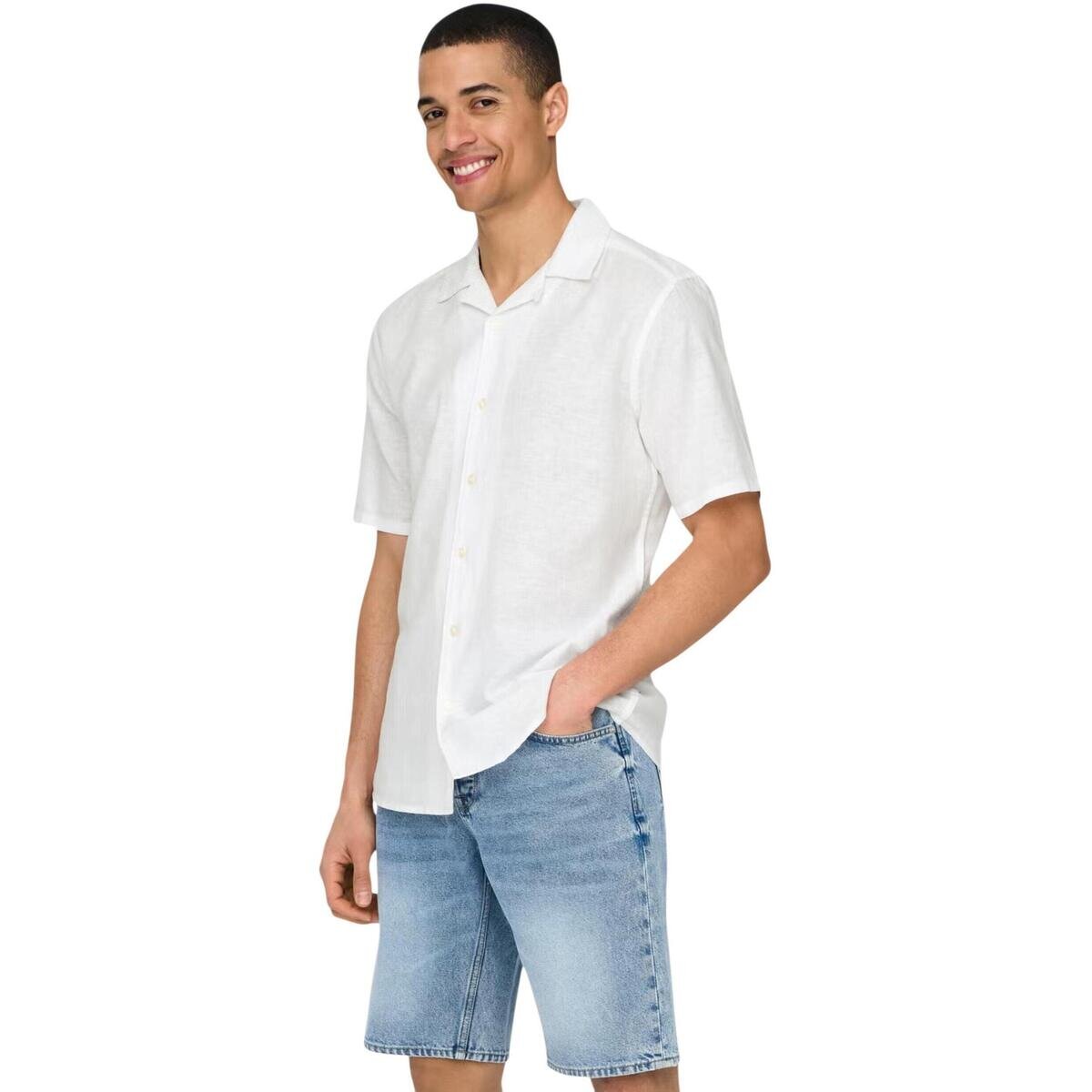 Only & Sons Îmbracaminte ONSCAIDEN SS SOLID RESORT LINEN NOOS 22025116