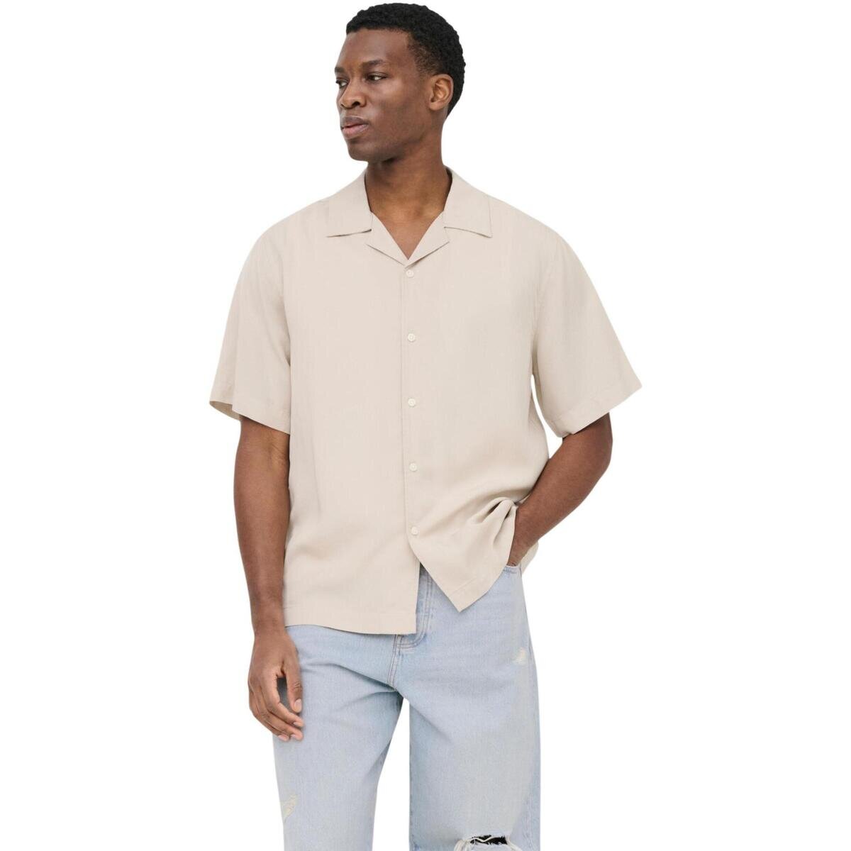 Only & Sons Îmbracaminte Onsperu Ss Reg Tencel Shirt Noos 22036397