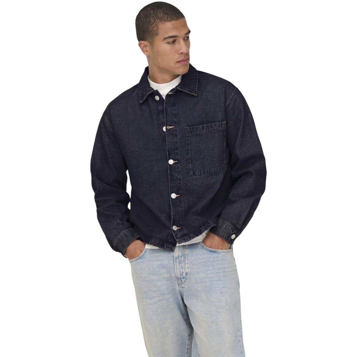 Only & Sons Îmbracaminte Onssprick Box Azg Dnm Jacket 22033420