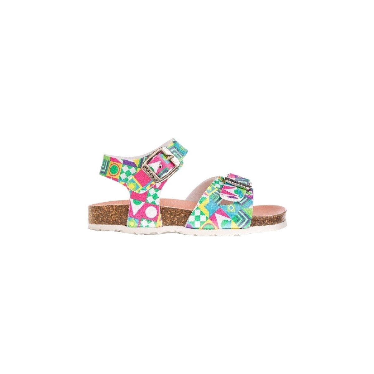 Pablosky Pantofi Champion Baby Sandals 439704 - Blanco Fantasia