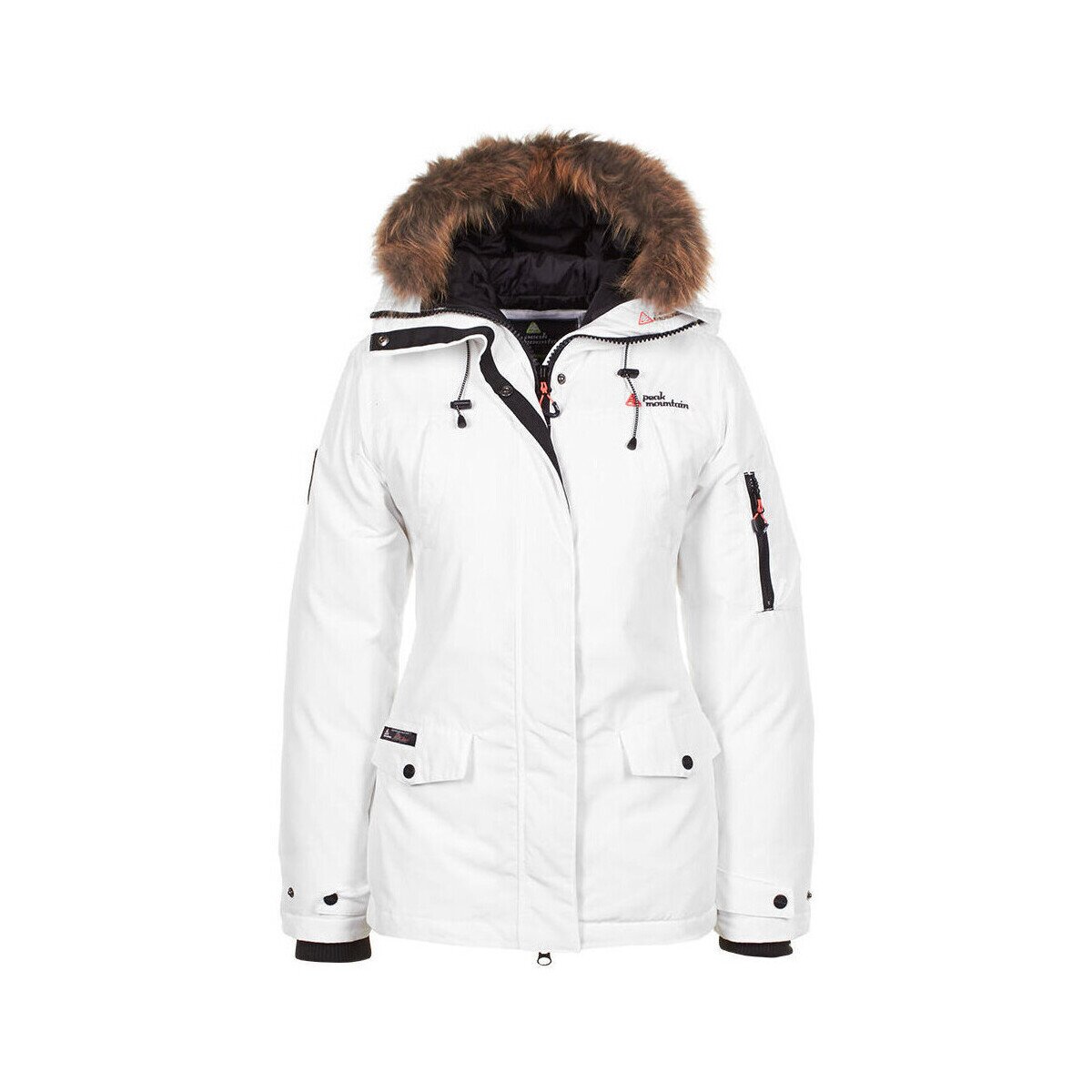 Peak Mountain Îmbracaminte Parka de ski avec vraie fourrure femme AKADOZ