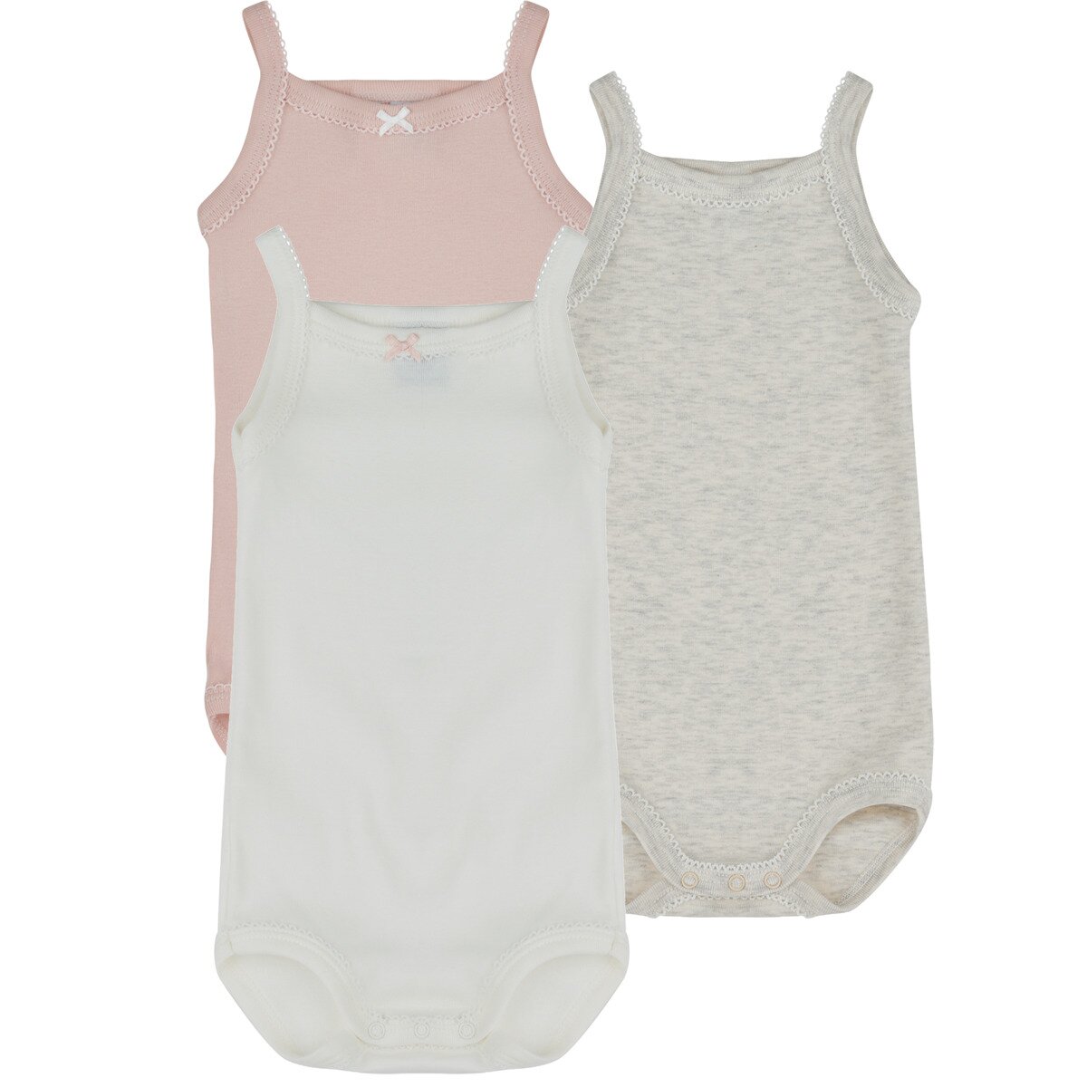 Petit Bateau Îmbracaminte 3 BODIES A BRETELLES