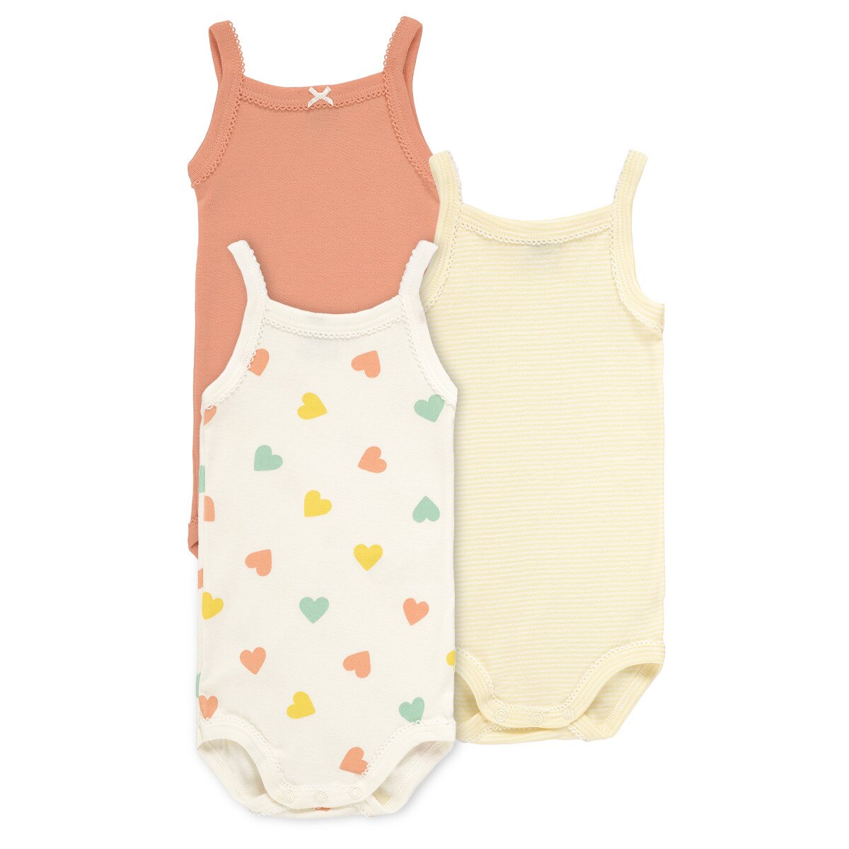 Petit Bateau Îmbracaminte 3 BODIES A BRETELLES