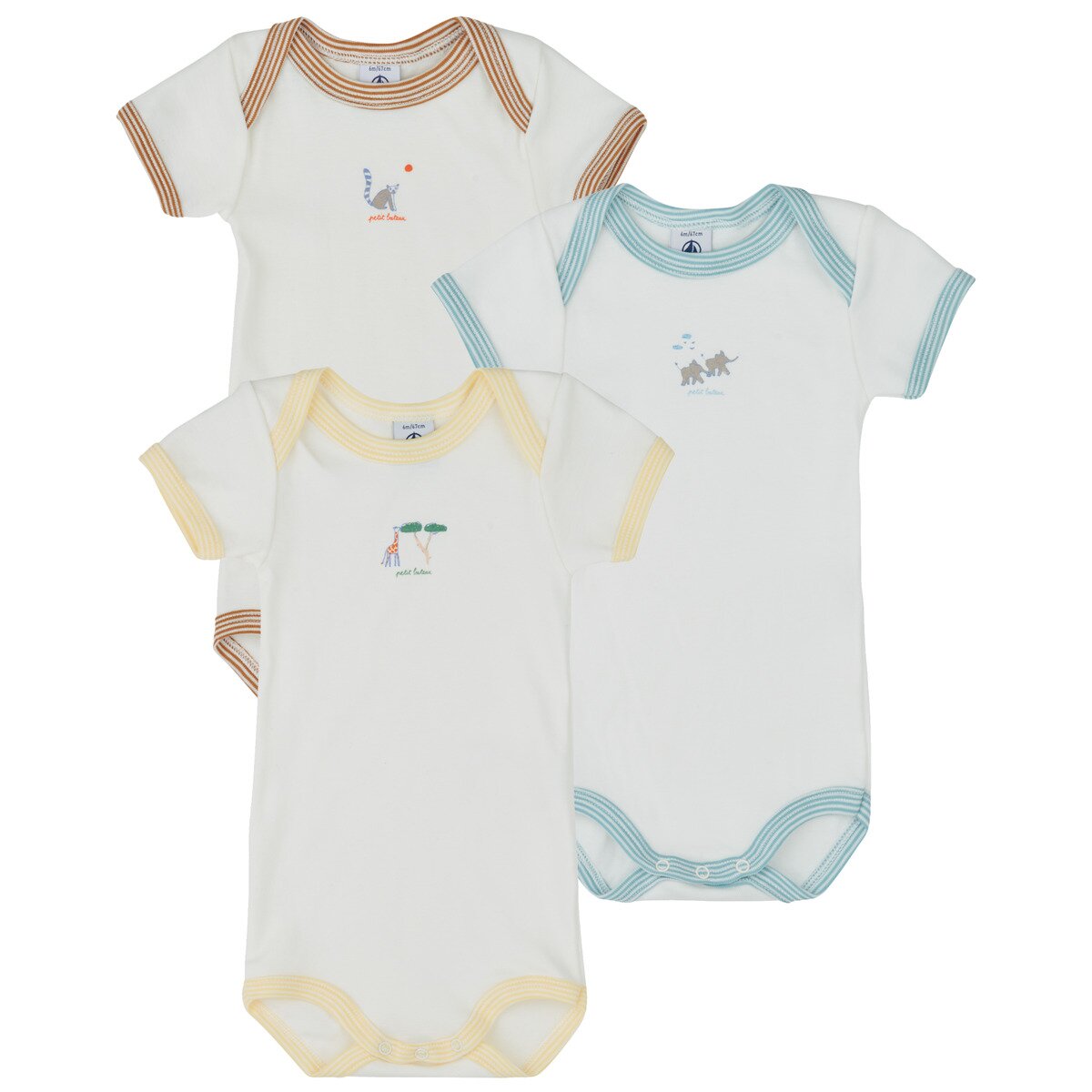 Petit Bateau Îmbracaminte 3 BODIES US MC