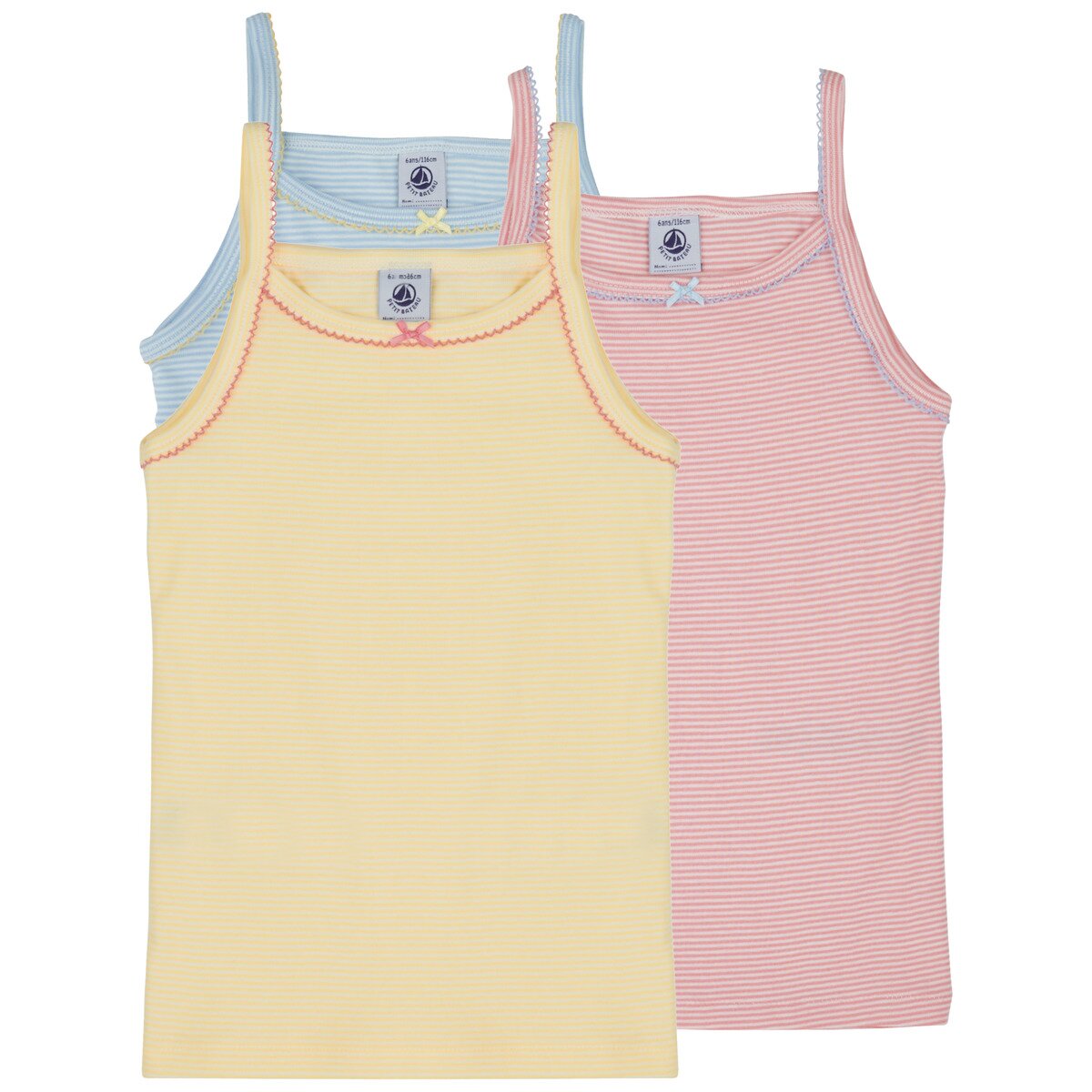 Petit Bateau Îmbracaminte 3 CHEMISES BRETELLES