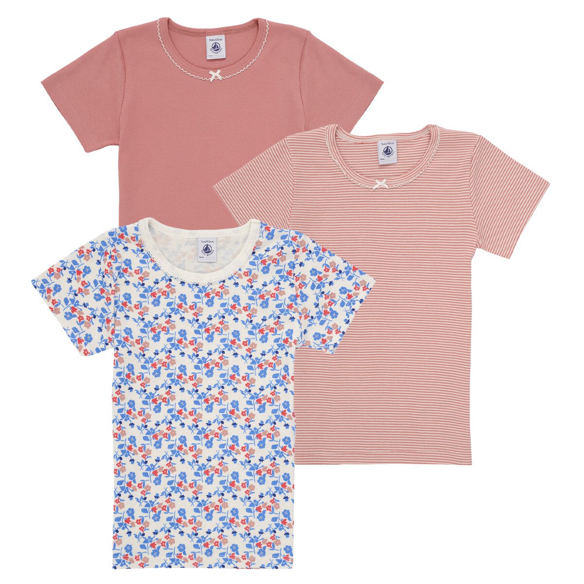 Petit Bateau Îmbracaminte 3 TEE SHIRTS MC