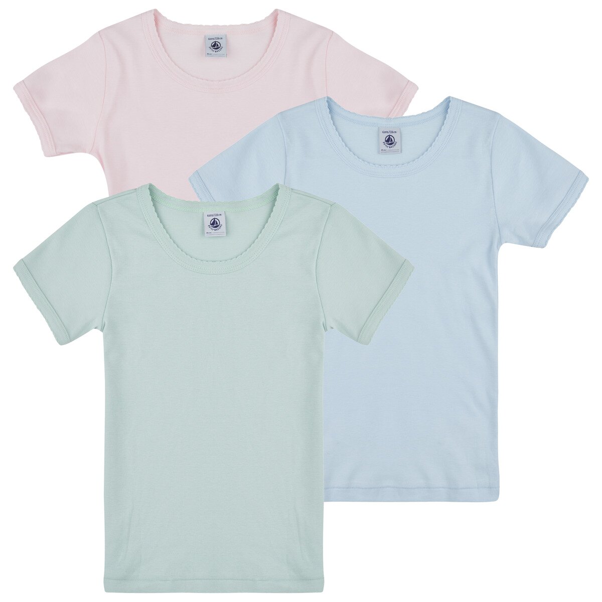 Petit Bateau Îmbracaminte 3 TEE SHIRTS MC
