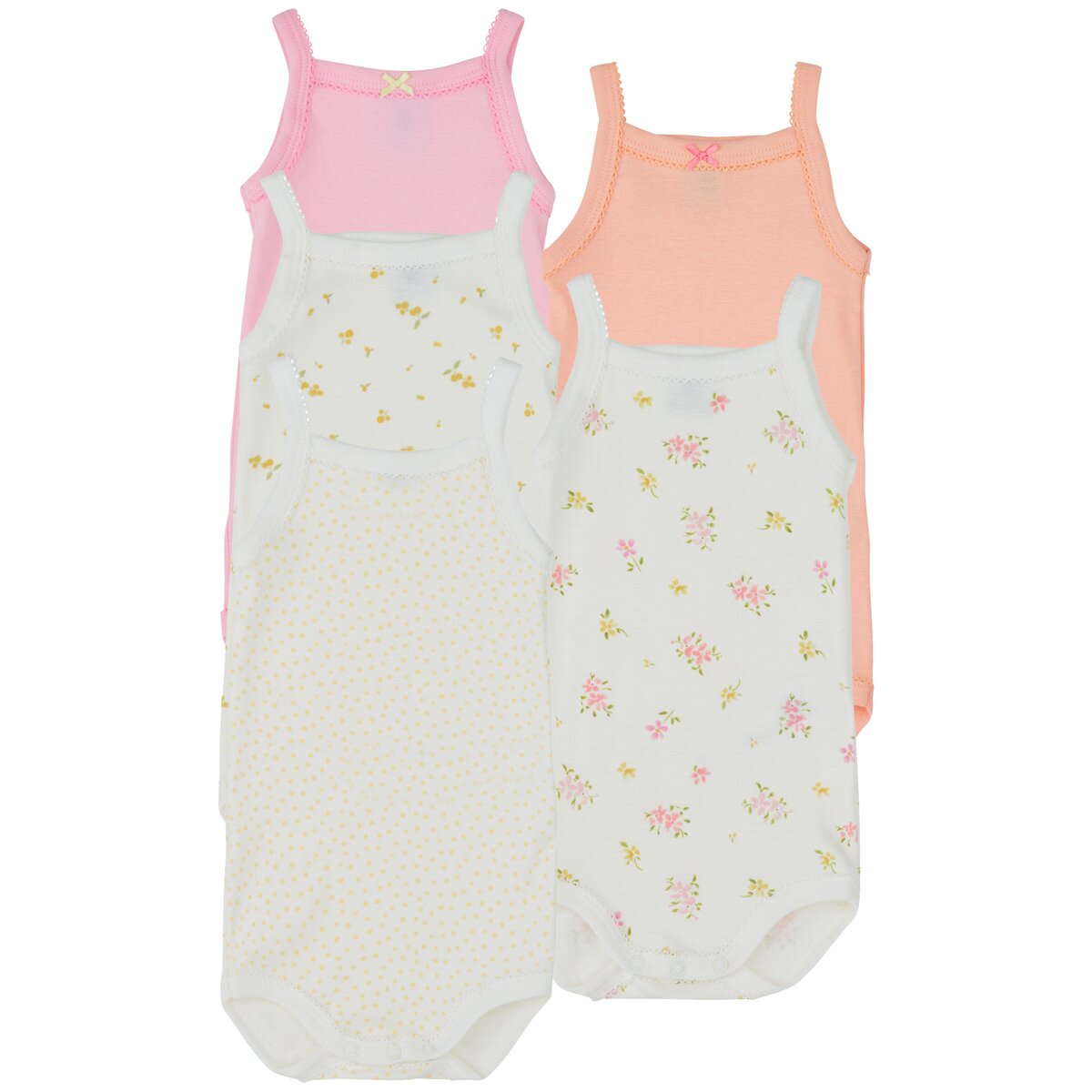 Petit Bateau Îmbracaminte 5 BODIES A BRETELLES