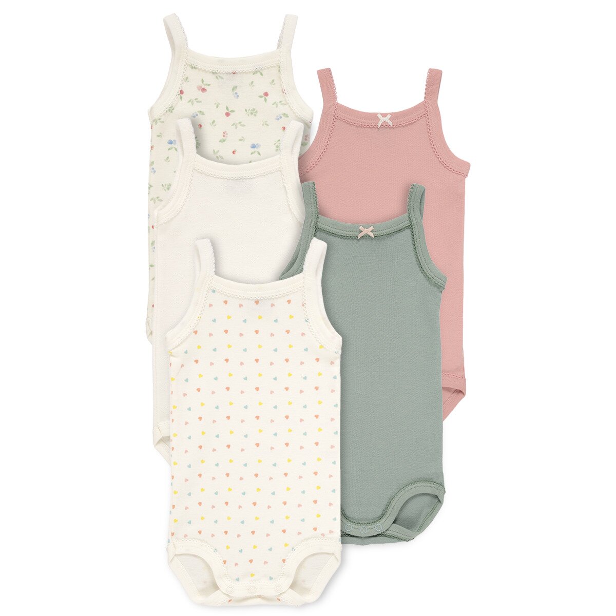 Petit Bateau Îmbracaminte 5 BODIES A BRETELLES ADELE
