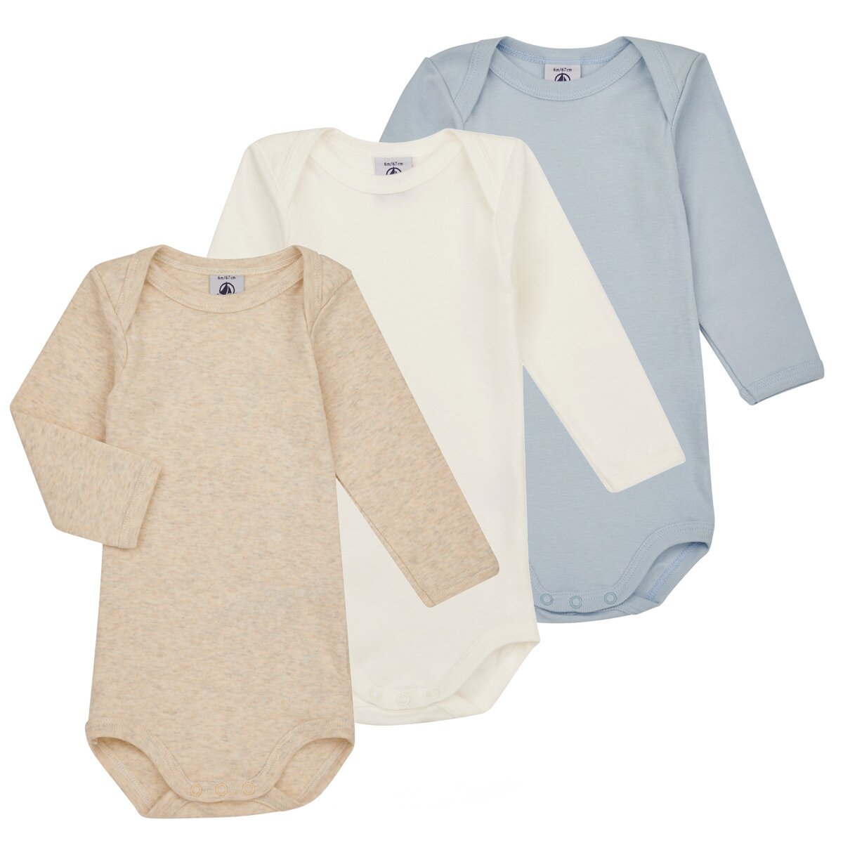 Petit Bateau Îmbracaminte BODY US ML PASTEL PACK X3