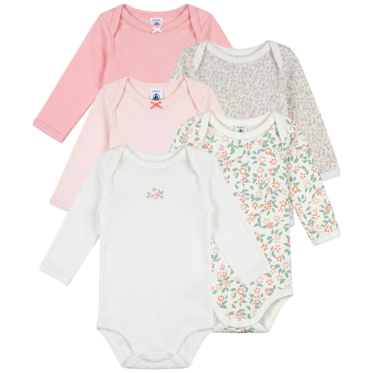 Petit Bateau Îmbracaminte LOT BODIES X 5