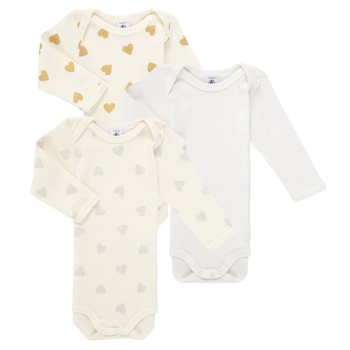 Petit Bateau Îmbracaminte LOT BODIES X3