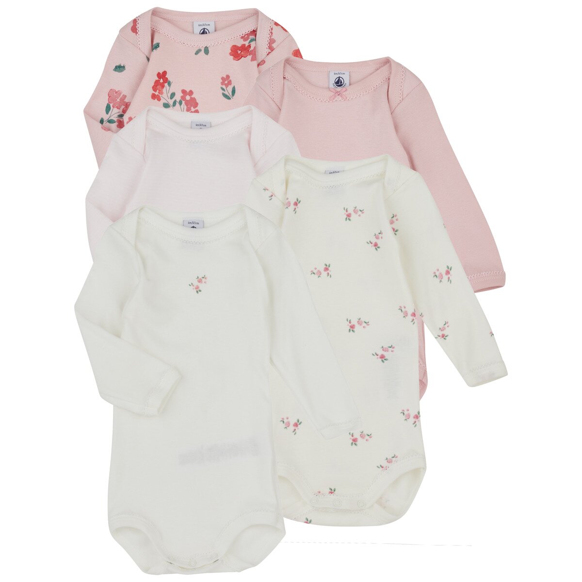 Petit Bateau Îmbracaminte LOT BODIES X5
