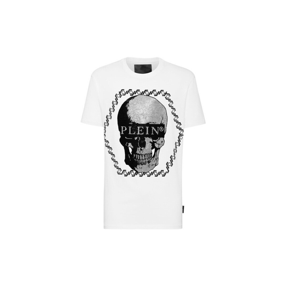 Philipp Plein Sport Îmbracaminte T-SHIRT SKULL CRYSTAL WHITE