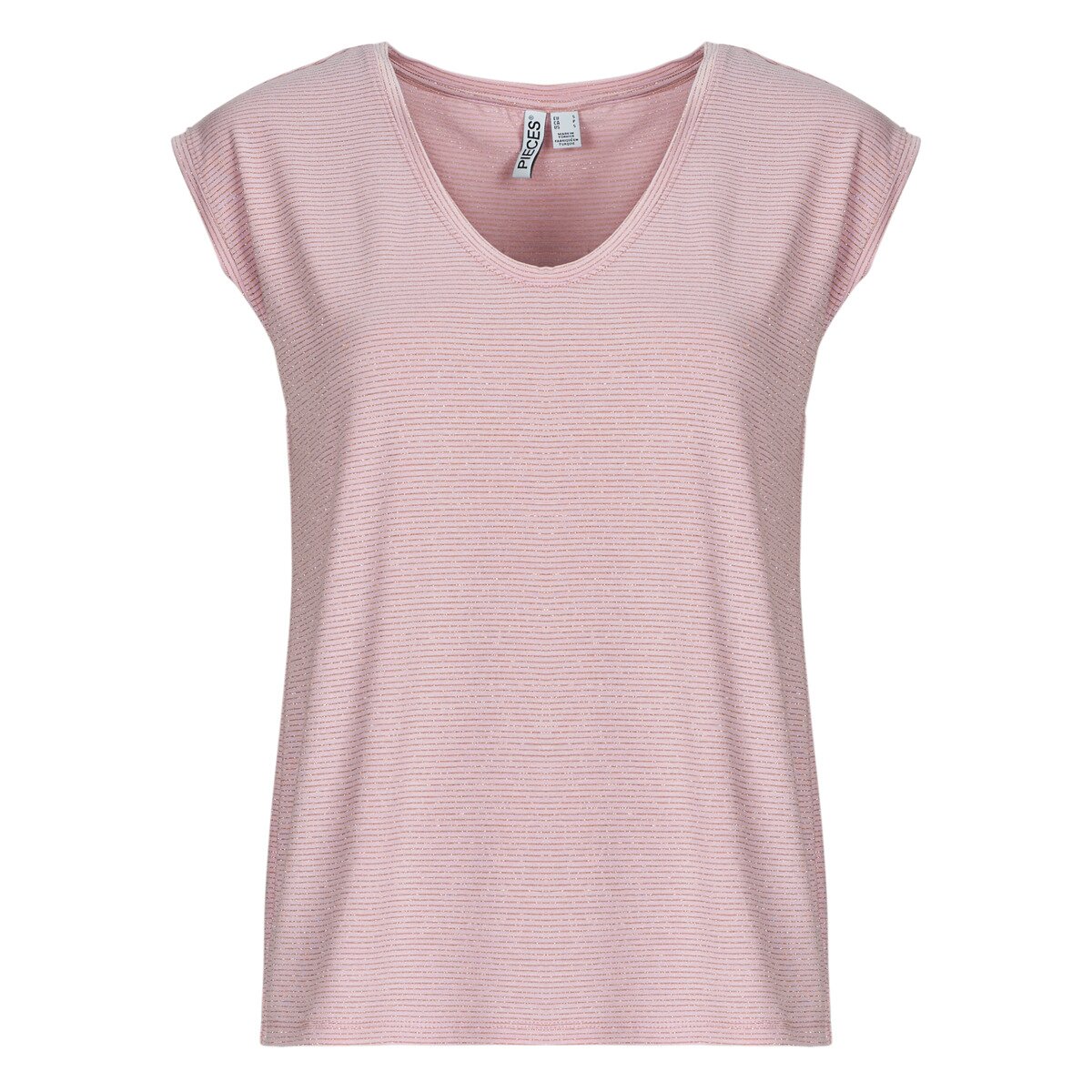 Pieces Îmbracaminte PCBILLO TEE LUREX STRIPES