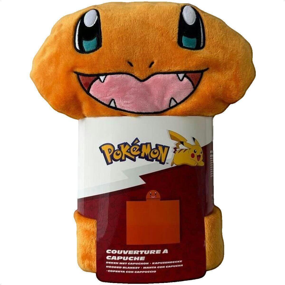 Pokemon Îmbracaminte Plaid Salamèche en polaire orange avec capuche
