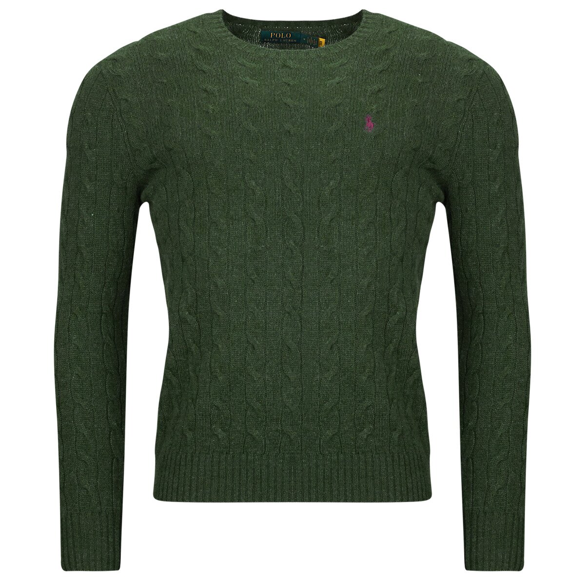 Polo Ralph Lauren Îmbracaminte PULL COL ROND EN MAILLE TORSADEE LAINE CACHEMIRE
