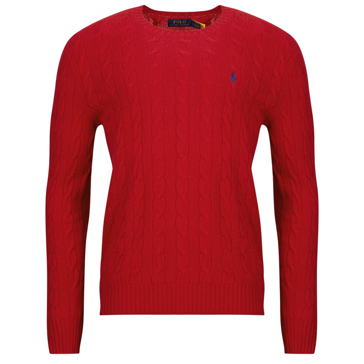 Polo Ralph Lauren Îmbracaminte PULOVER LA BAZA GÂTULUI CU IMPRIMEU DE TORSADE DIN LÂNĂ ȘI CAȘMI