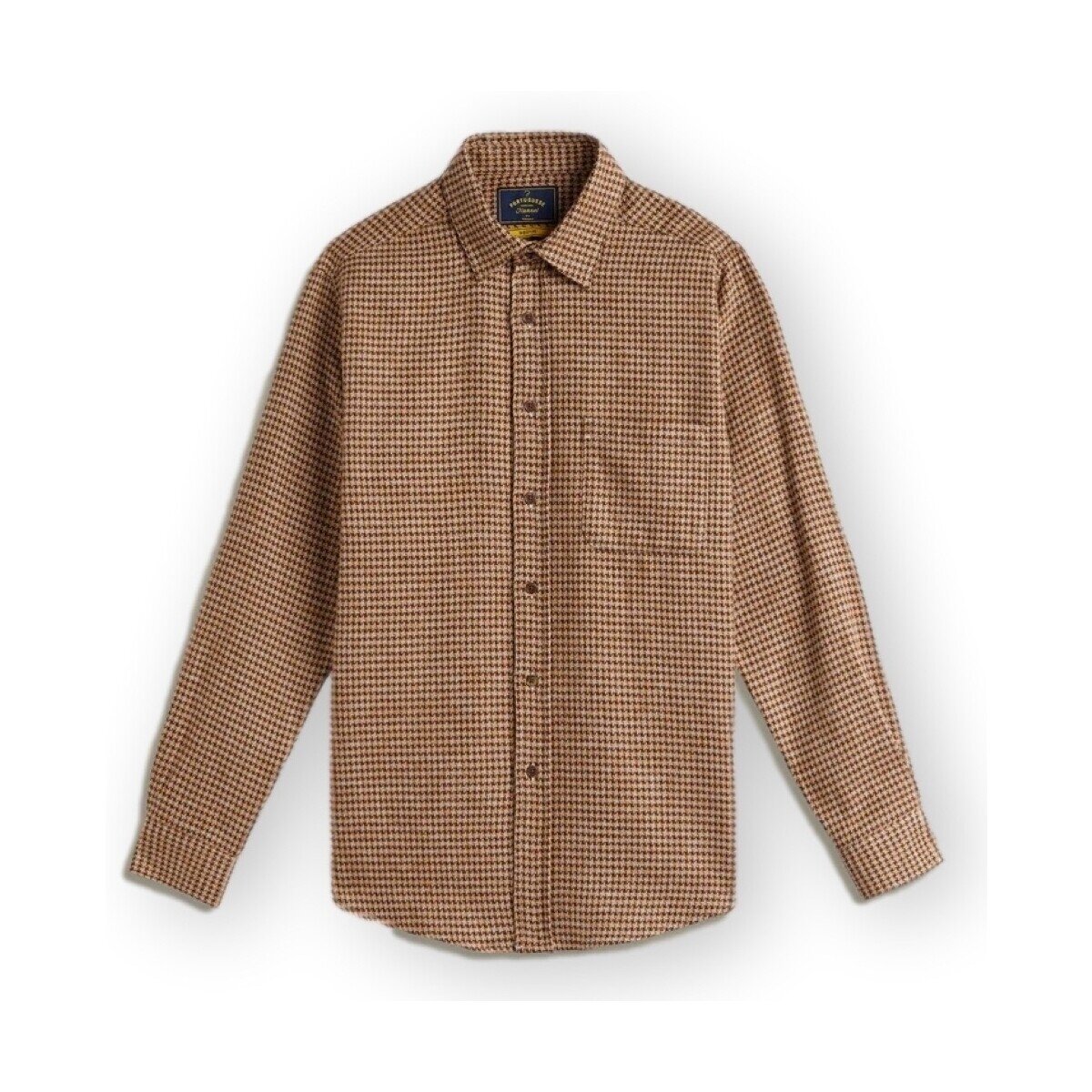 Portuguese Flannel Îmbracaminte Abstract Pied Poule Shirt - Brown