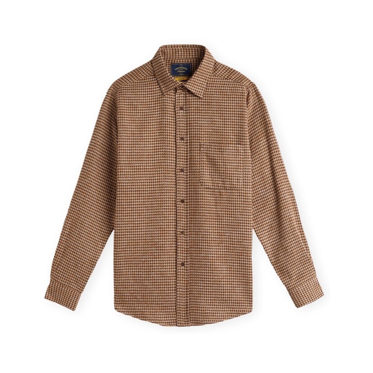 Portuguese Flannel Îmbracaminte Abstract Pied Poule Shirt - Brown