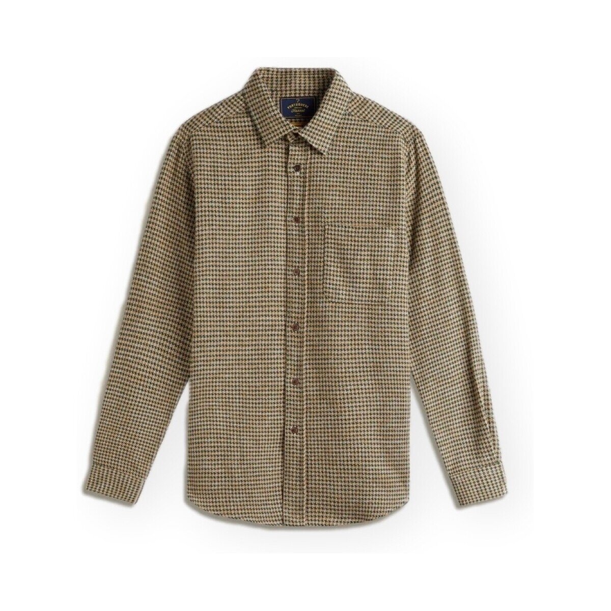 Portuguese Flannel Îmbracaminte Abstract Pied Poule Shirt - Green