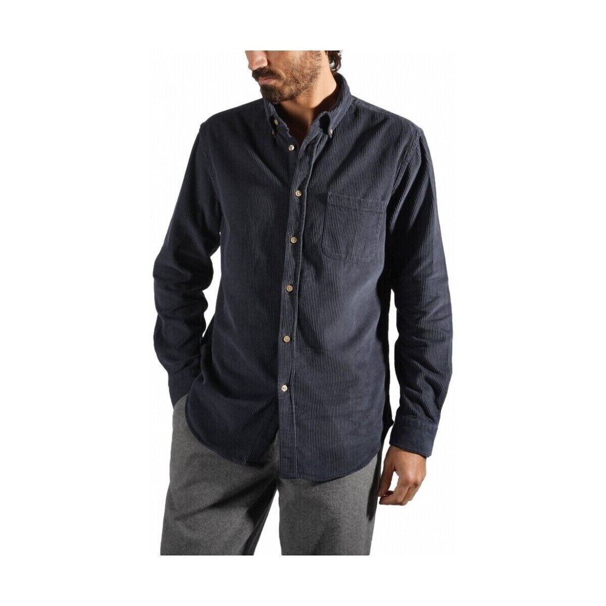 Portuguese Flannel Îmbracaminte Lobo Shirt - Navy