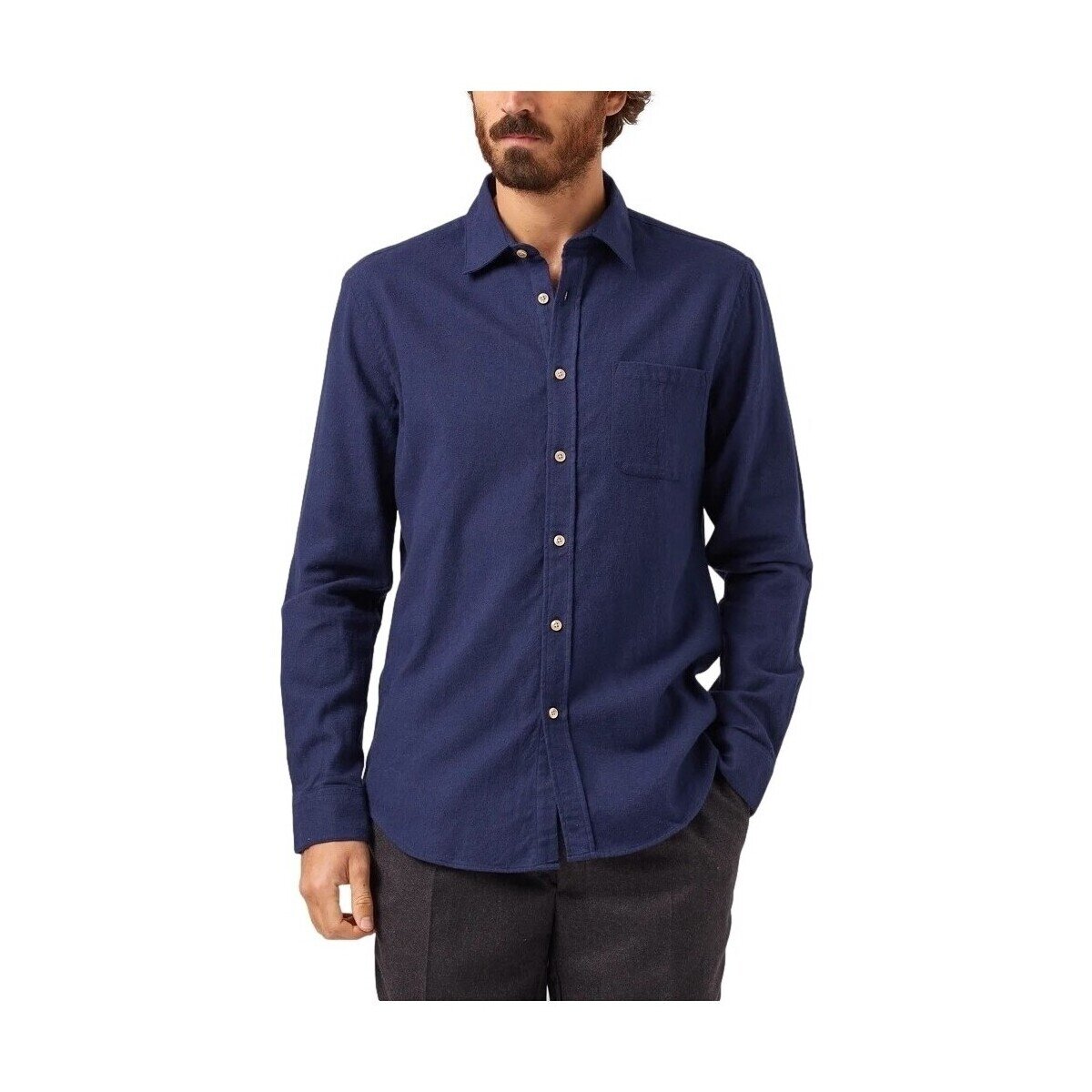 Portuguese Flannel Îmbracaminte Teca Shirt - Navy