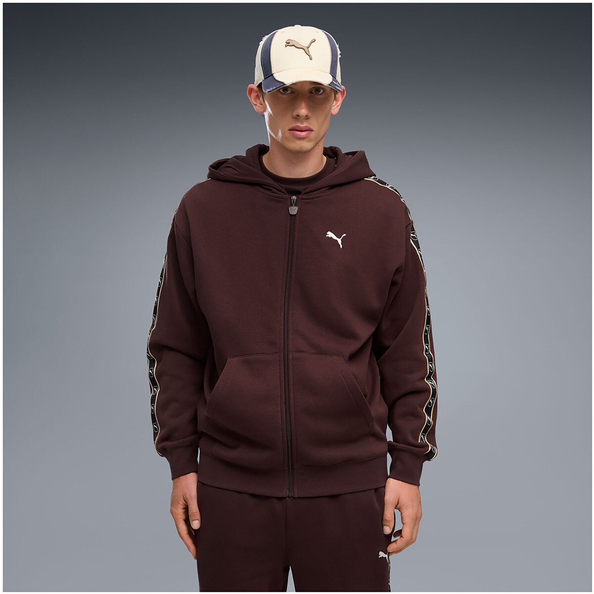 Puma Îmbracaminte Ess Elevated Tape Relaxed Full-Zip Hoodie Fl