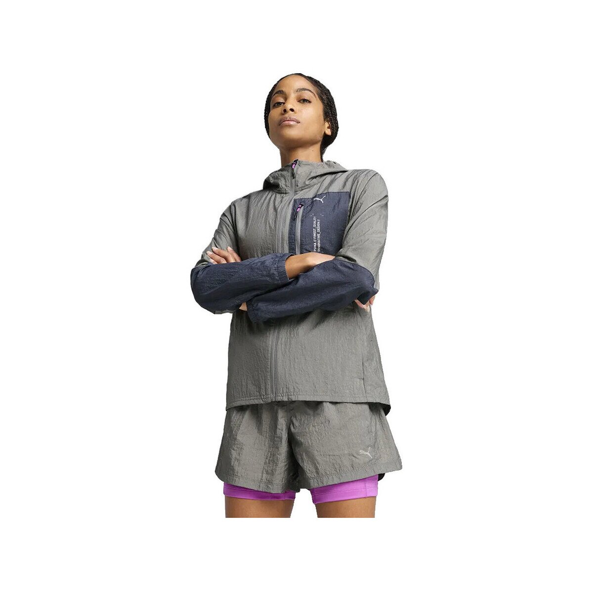 Puma Îmbracaminte Veste Seasons Windcell gris avec capuche