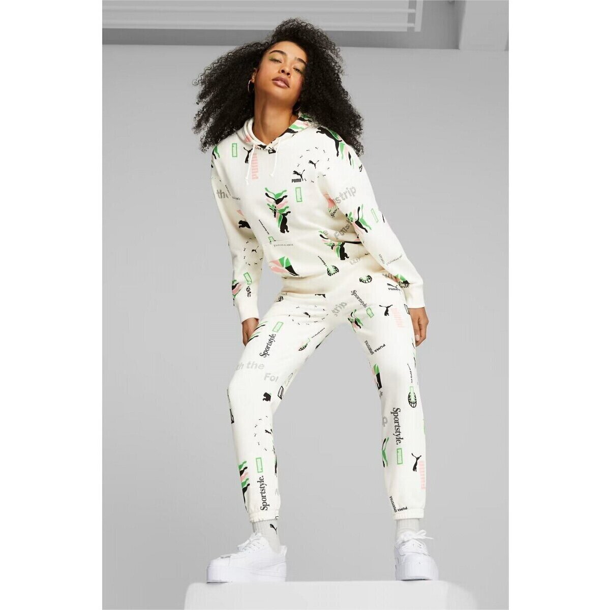 Puma Yellow Îmbracaminte Classics Printed Womens Sweatpants