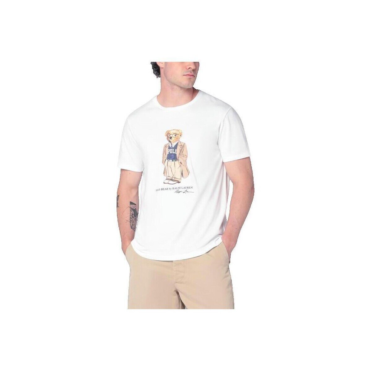 Ralph Lauren Îmbracaminte T-shirt Polo Bear Blanc