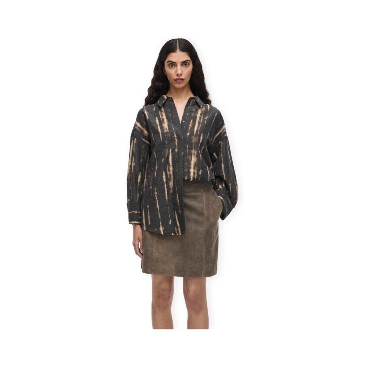 Rouge Edit Îmbracaminte Alinine Print Shirt - Meteorite