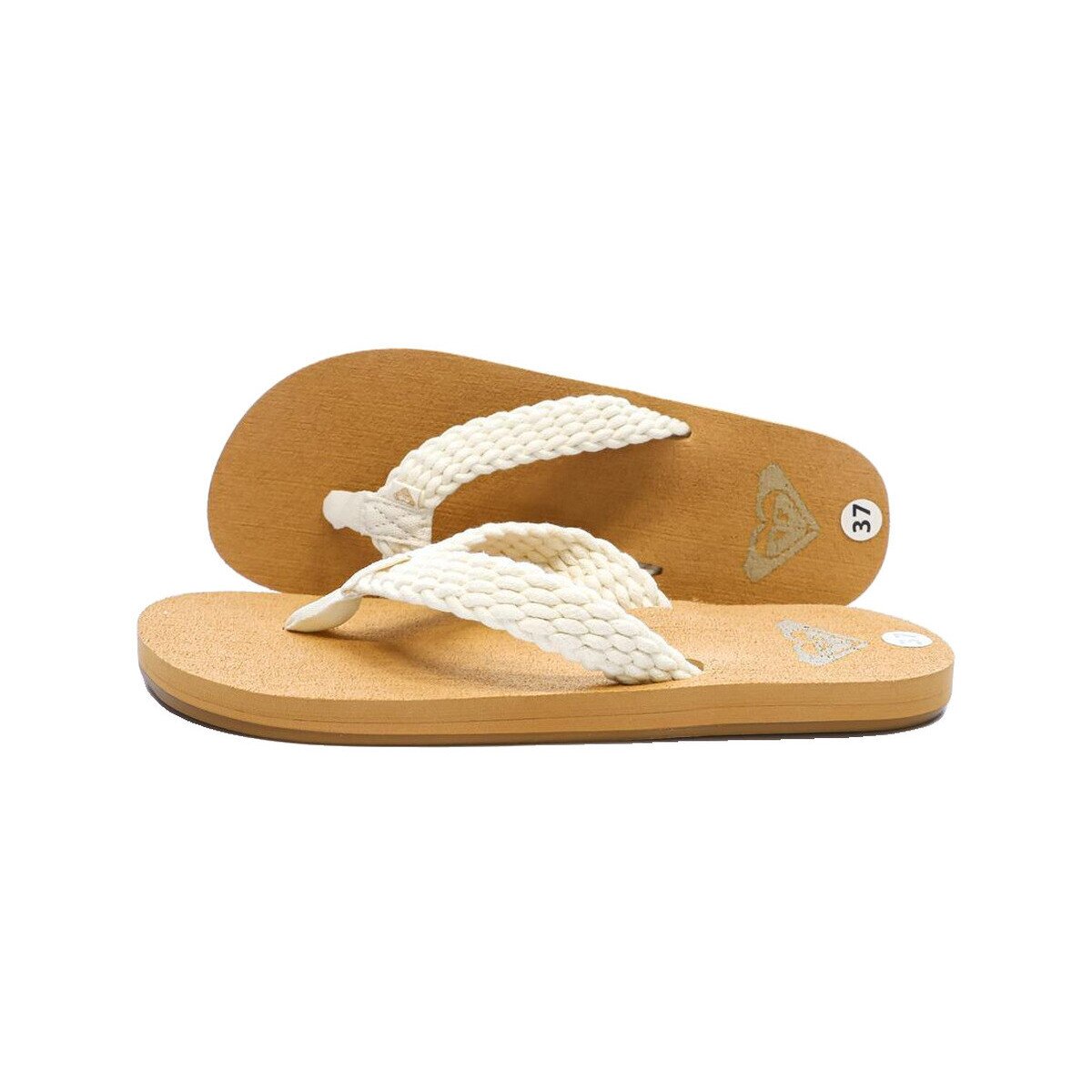 Roxy Pantofi Sandales Porto II empeigne tressée en coton mélangé
