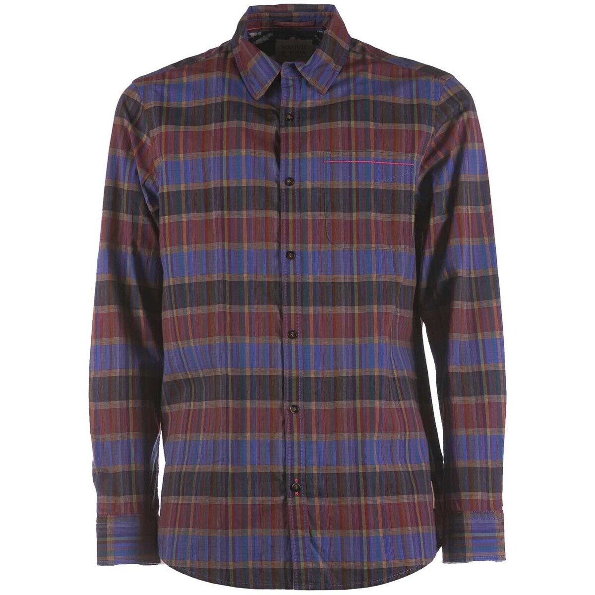 Scotch & Soda Îmbracaminte Regular-Fit Checked Lightweight Voile Shirt