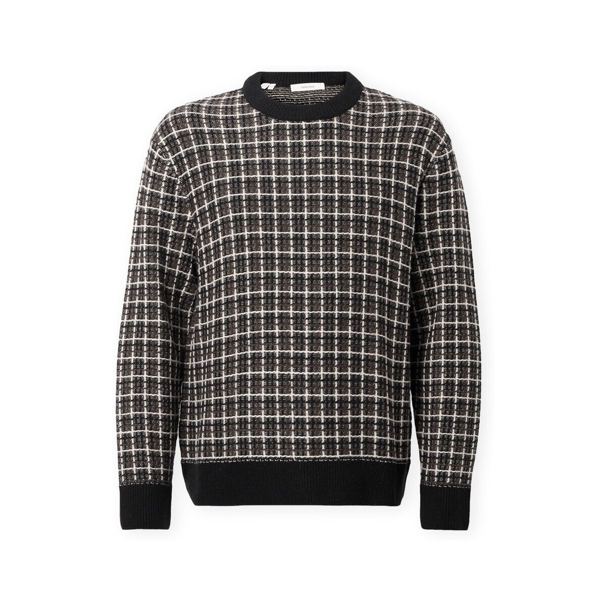 Selected Îmbracaminte Mikolas Knit - Black/Demitasse