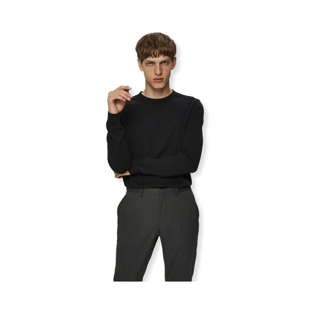 Selected Îmbracaminte Noos Berg Crew Knit - Black