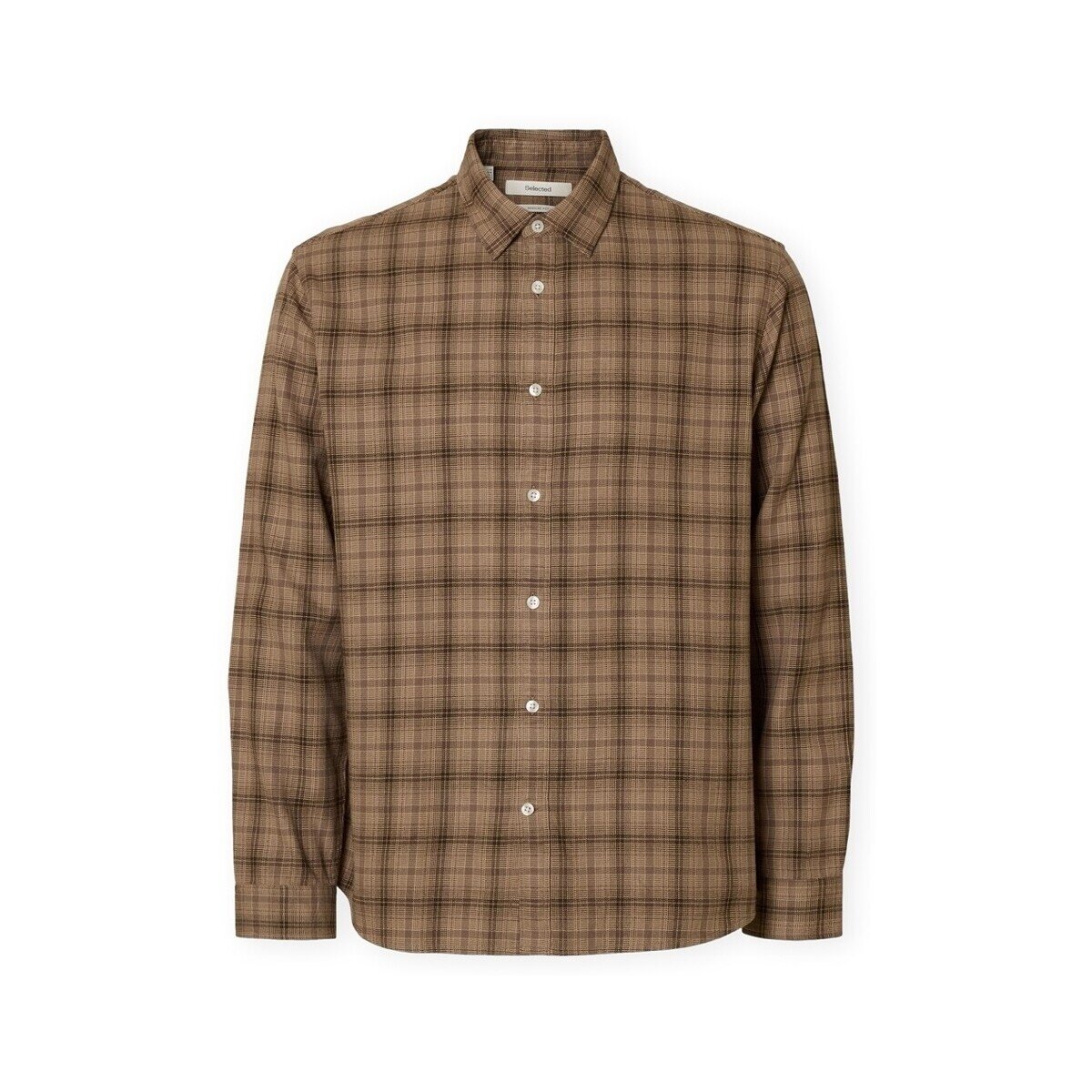 Selected Îmbracaminte Noos Regnoah Shirt - Savannah Tan/Brown