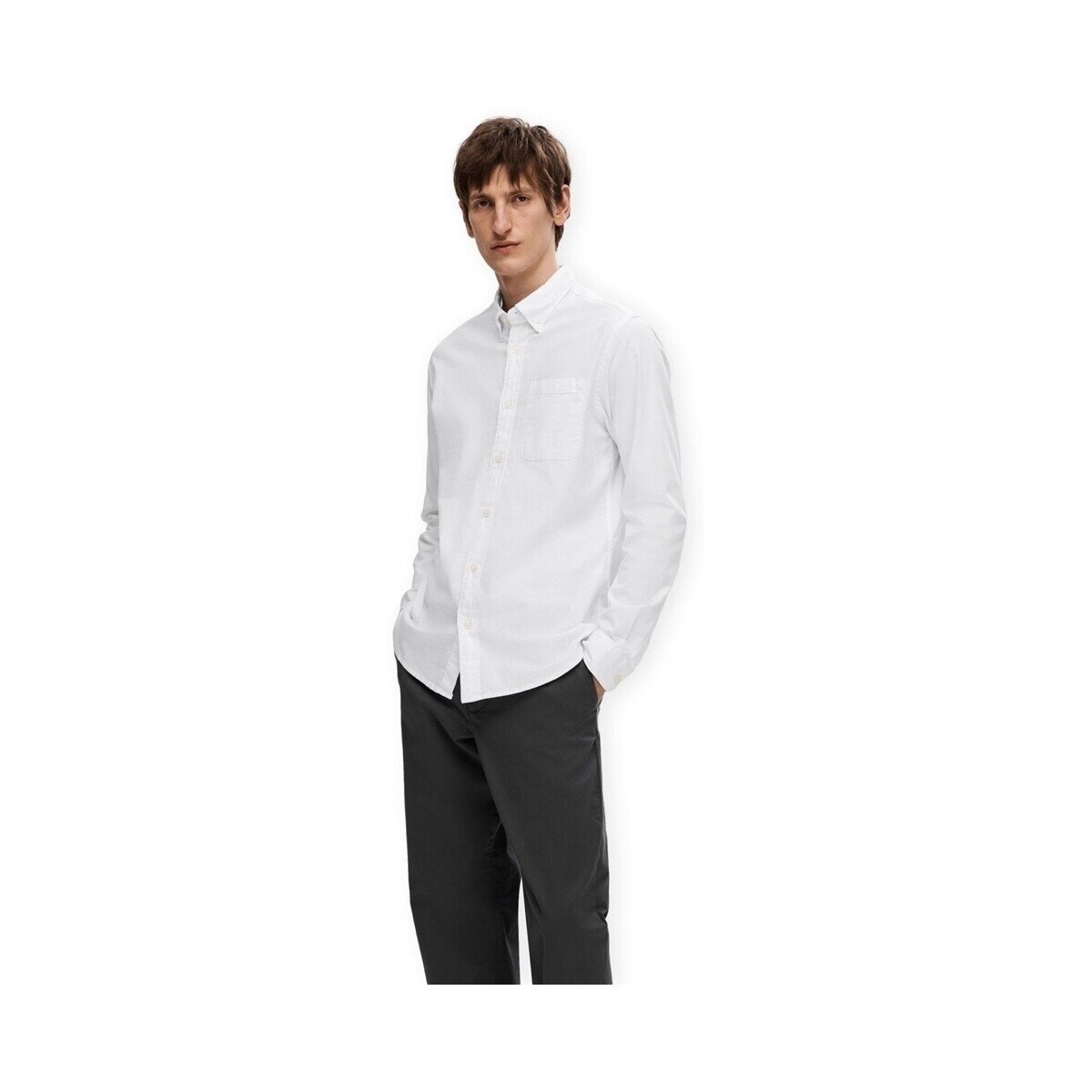 Selected Îmbracaminte Noos Regrick Oxford Shirt - White