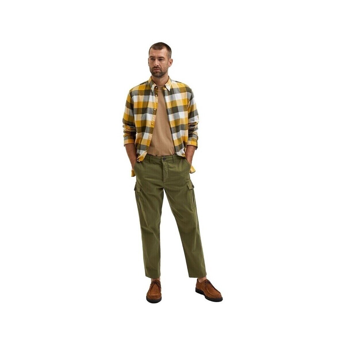 Selected Îmbracaminte Noos Slim Tapered Wick Cargo Pants - Winter Moss