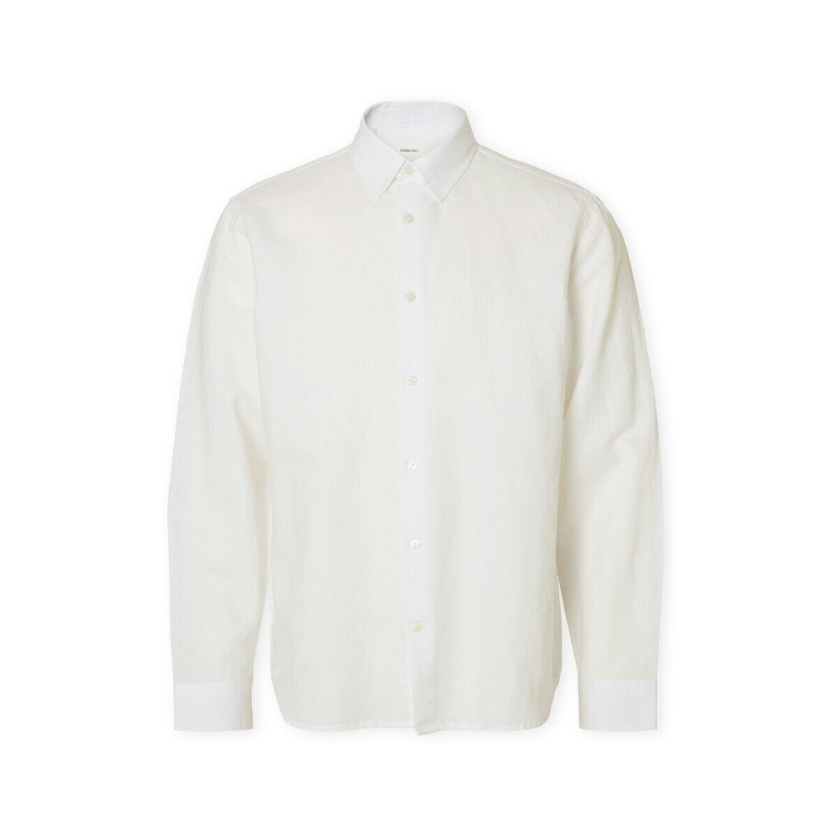 Selected Îmbracaminte Noos SlimClay Linen Shirt - Bright White