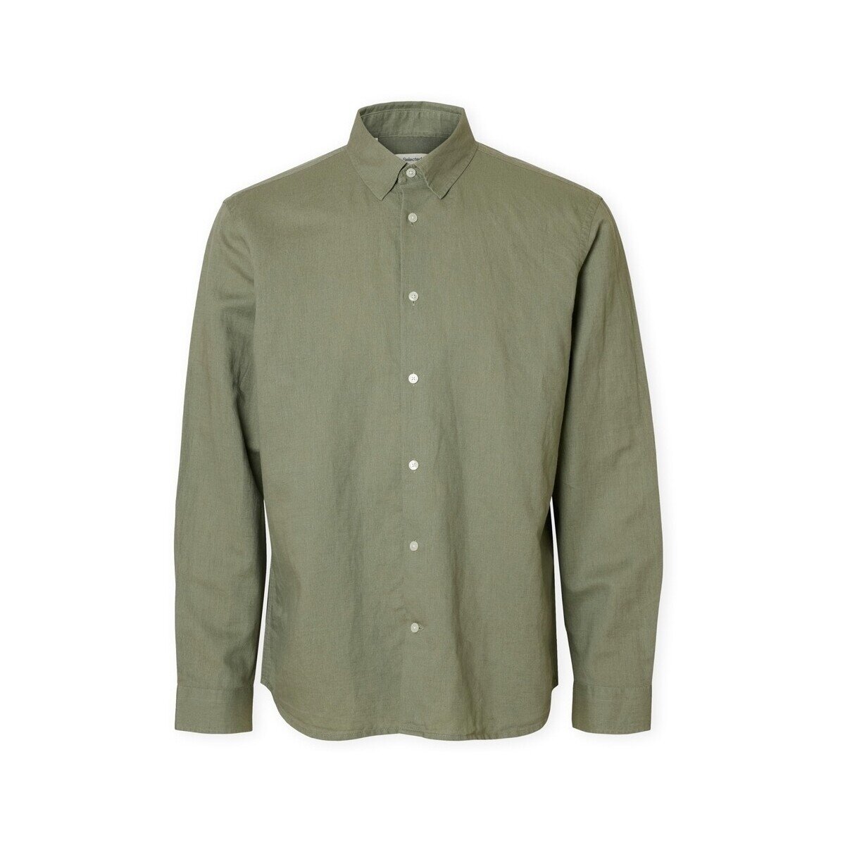 Selected Îmbracaminte Noos SlimClay Linen Shirt - Vetiver
