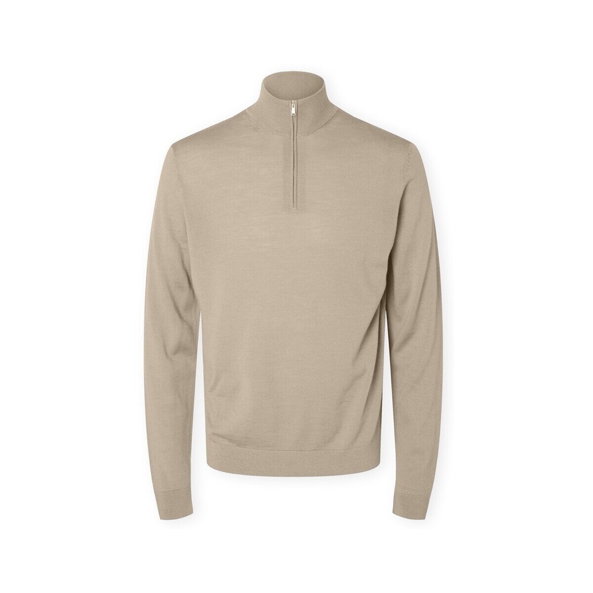 Selected Îmbracaminte Noos Tray Half Zip Knit - Kelp