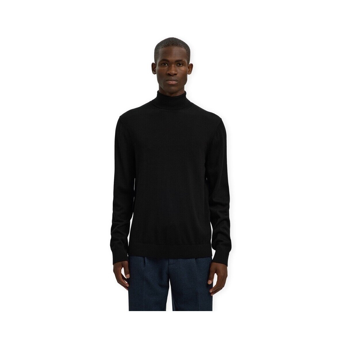 Selected Îmbracaminte Noos Tray Roll Neck Knit - Black