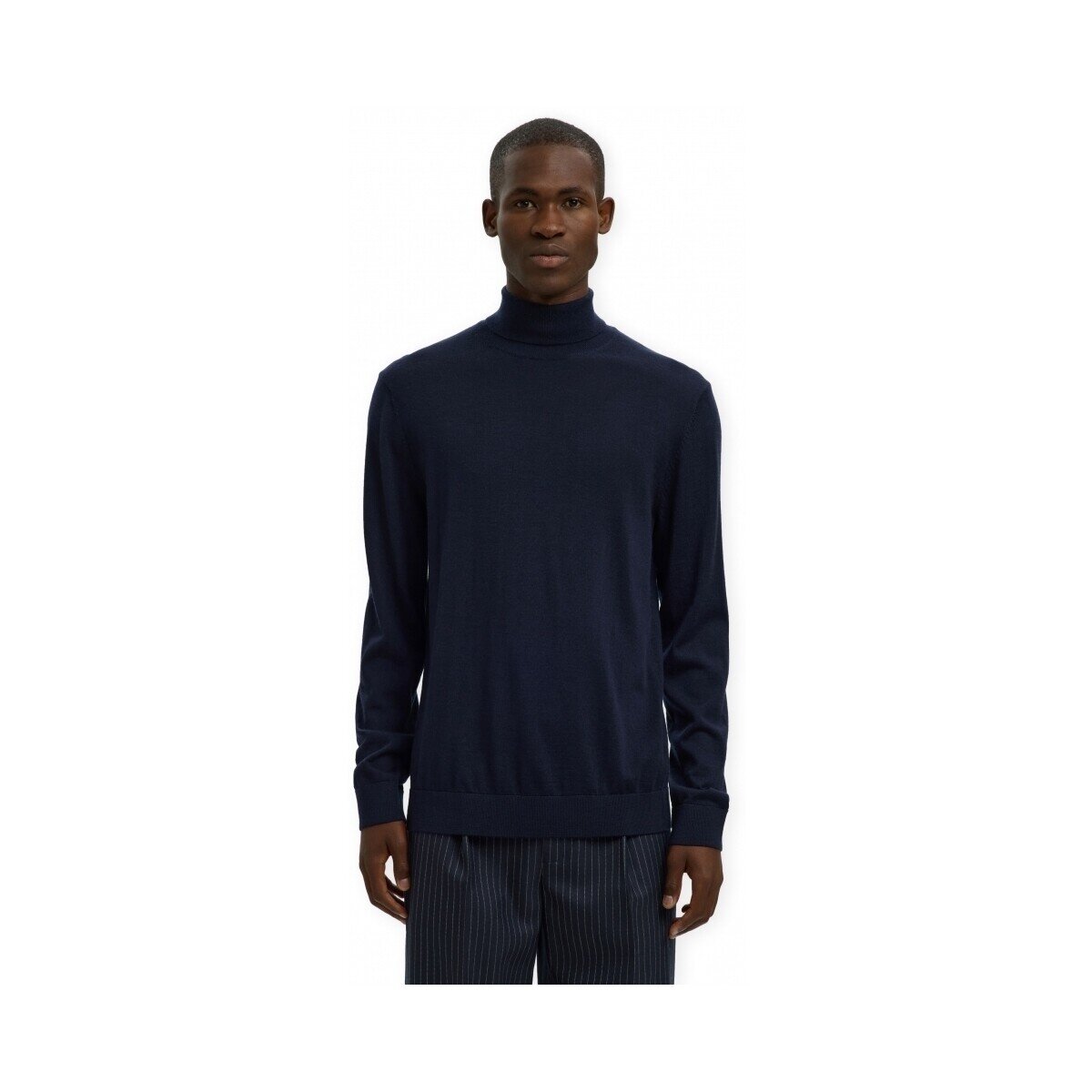 Selected Îmbracaminte Noos Tray Roll Neck Knit- Navy Blazer