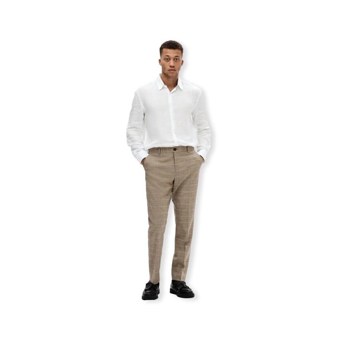Selected Îmbracaminte Regkylian-Linen Shirt - White